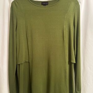 J Jill Wearever Collection Olive Long Sleeve Tunic